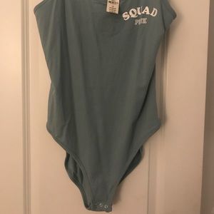 Victoria's Secret Pink Squad Bodysuit Tank Top L